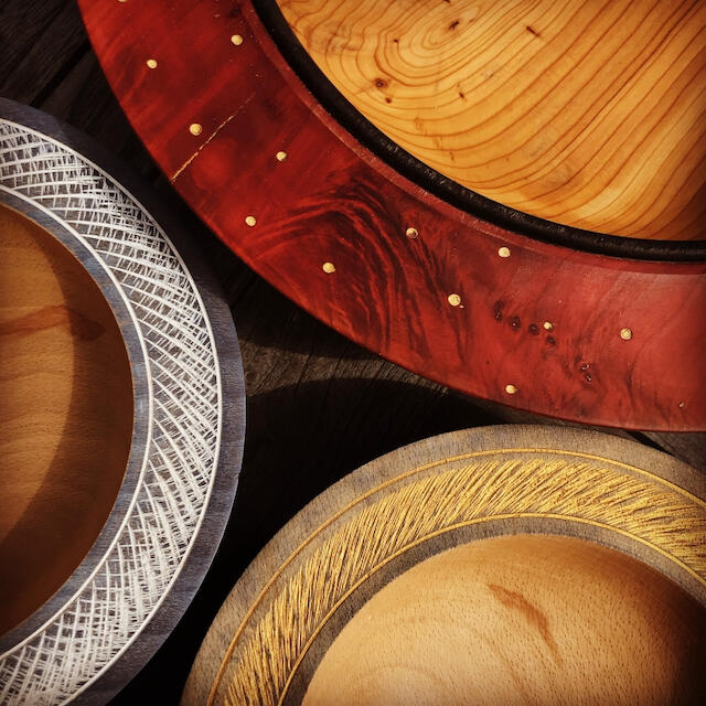 Coloured and Textured bowl rims